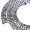 Four Rows Silver Tone Iced Pharaoh Flooded Out Chain Necklace 30"