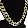 Frosted Glitter Hip Hop Chain Gold Finish Necklace 30"