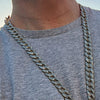 Frosted Glitter Hip Hop Chain Gold Finish Necklace 30"