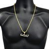 G.O.A.T Pendant Gold Finish Rope Chain Goat Necklace 24"