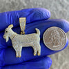 GOAT Pendant Gold Finish Over 925 Sterling Silver Flooded Iced Charm