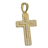 Gold 925 Sterling Silver 0.54CT Moissanite Double Cross Pendant