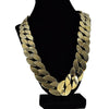 Gold Finish Cuban Links Chain Gold Finish Necklace 25MM Thick 24"