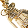 Gold Finish Grenade 36" Franco Chain Necklace
