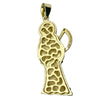 Gold Finish La Santa Muerte Iced Pendant 3.5"