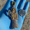 Gold Finish La Santa Muerte Iced Pendant 3.5"