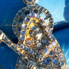 Gold Finish La Santa Muerte Iced Pendant 3.5"