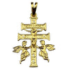 Gold Finish over 925 Sterling Silver 1.25" Cruz De Caravaca Pendant