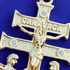 Gold Finish over 925 Sterling Silver 1.25" Cruz De Caravaca Pendant