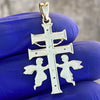 Gold Finish over 925 Sterling Silver 1.25" Cruz De Caravaca Pendant