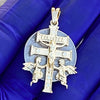 Gold Finish over 925 Sterling Silver 1.25" Cruz De Caravaca Pendant