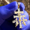 Gold Finish over 925 Sterling Silver 1.25" Cruz De Caravaca Pendant