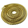 Gold Finish Over Stainless Steel Franco Chain Necklace 36"