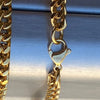 Gold Finish Over Stainless Steel Franco Chain Necklace 36"