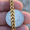 Gold Finish Over Stainless Steel Franco Chain Necklace 36"