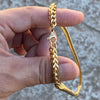 Gold Finish Over Stainless Steel Franco Chain Necklace 36"