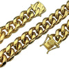 Gold Plated 316L Stainless Steel 24" x 14MM Cuban Chain