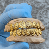 Gold Plated 925 Silver Diamond Dust Diamond-Cut Custom Grillz