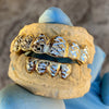 Gold Plated 925 Silver Diamond Dust Diamond-Cut Custom Grillz