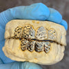 Gold Plated 925 Silver Diamond Dust Diamond-Cut Custom Grillz