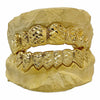 Gold Plated 925 Silver Diamond Dust Diamond-Cut Custom Grillz