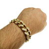 Gold Plated Cuban Bracelet 8" x 20MM