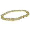 Gold Plated Cuban Link Chain Iced Flooded Out Necklace 20"x 19MM