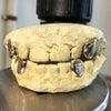 Gold Plated over 925 Silver 2-Tone Diamond Dust Custom Caps Single Grillz