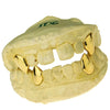 Gold Plated over 925 Silver 4 Custom Vampire Fangs Grillz w/Back Bars