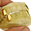 Gold Plated over 925 Silver 4 Single Caps w/Back Bars Custom Grillz