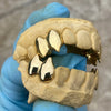 Gold Plated over 925 Silver Custom Double Teeth Vampire Fangs Grillz