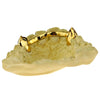 Gold Plated over 925 Silver Diamond Cut/Dust Custom Fangs Grillz Set