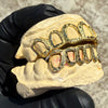 Gold Plated over 925 Silver Diamond Cut/Dust Open Custom Grillz
