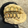 Gold Plated over 925 Silver Diamond Cut/Dust Open Custom Grillz