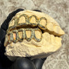 Gold Plated over 925 Silver Diamond Cut/Dust Open Custom Grillz
