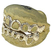 Gold Plated over 925 Silver Diamond Cut/Dust Open Custom Grillz