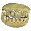 Gold Plated over 925 Silver Diamond Cut/Dust Open Custom Grillz