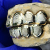 Gold Plated Over 925 Silver Diamond-Dust w/Border Custom Grillz