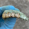 Gold Plated Over 925 Silver Diamond-Dust w/Border Custom Grillz