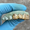 Gold Plated Over 925 Silver Diamond-Dust w/Border Custom Grillz