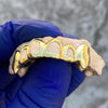 Gold Plated over 925 Silver Four-Open Vampire Fang Custom Grillz