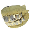 Gold Plated over 925 Silver Two-Tone Diamond-Cut Custom Grillz