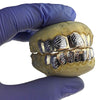 Gold Plated over 925 Silver Two-Tone Diamond-Cut Custom Grillz