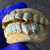 Gold Plated over 925 Silver Two-Tone Diamond-Dust Custom Grillz