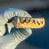 Gold Plated over 925 Silver Two-Tone Diamond-Dust Custom Grillz