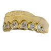 Gold Plated over 925 Silver Two-Tone Diamond Dust Starburst Custom Grillz