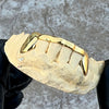 Gold Plated over 925 Sterling Silver Canine Slim Front Bar Custom Grillz