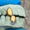 Gold Plated over 925 Sterling Silver Custom Canine Caps Teeth Grillz