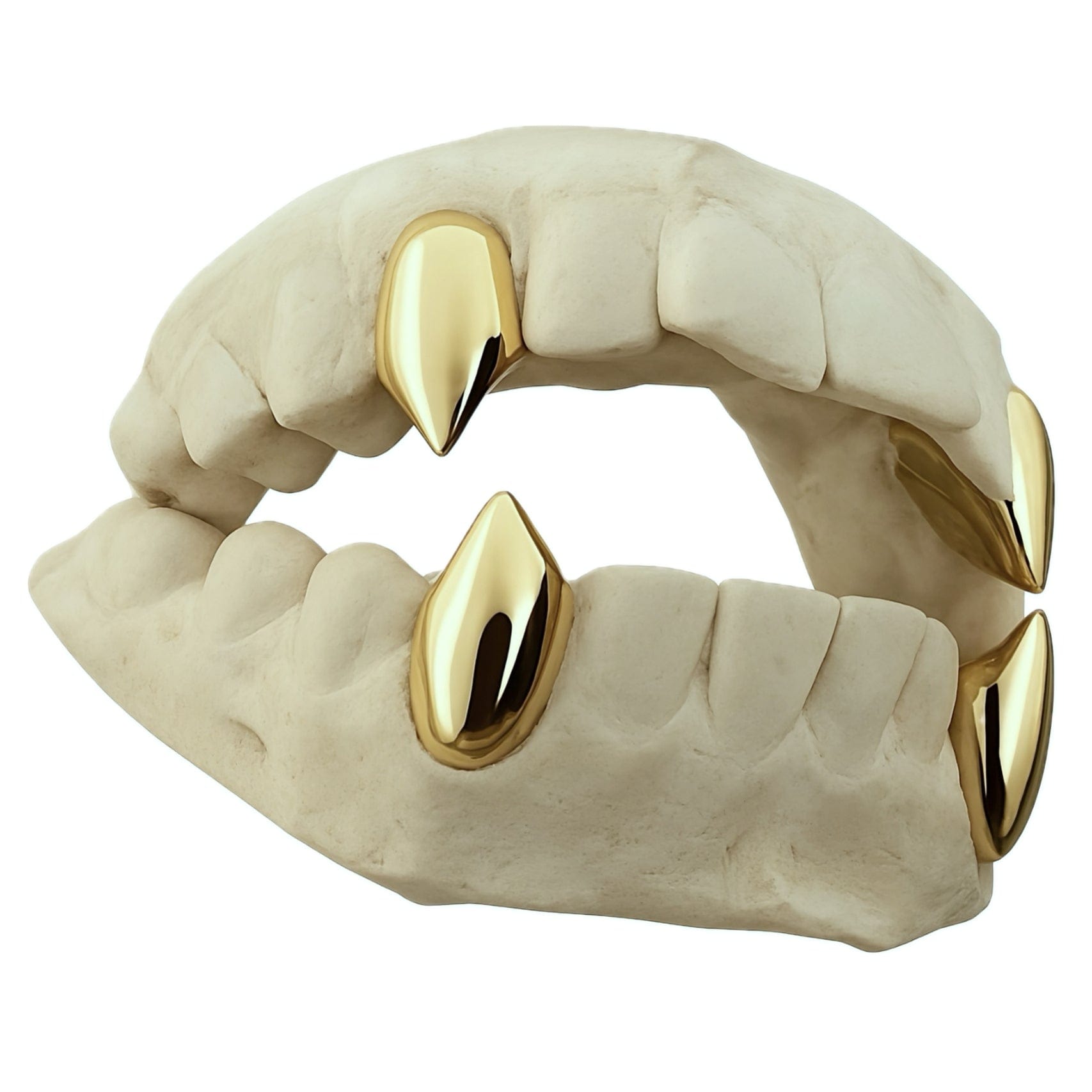 Gold Plated over 925 Sterling Silver Custom Vampire Fangs Grillz