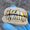 Gold Plated over 925 Sterling Silver Permanent Look Single Caps Custom Grillz